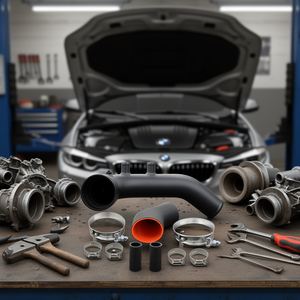 Abrazadera de tubo de admisión de turbo para BMW N54 E88 E90 E91 E92 E93 135i 335i sin soporte de retorno - Product Image 2