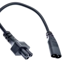 Adaptateur secteur IEC C8 vers IEC C5, câble d'alimentation 0,75 mm², cordon d'alimentation, rallonge électrique pour téléviseur, imprimante, moniteur