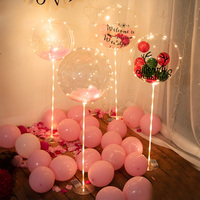 Support de ballon Bobo à LED, colonne pour mariage, fête, ballon Bobo transparent, centre de table, décoration Globos