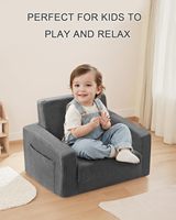 Canapé pliable Jouha sans structure en velours côtelé, convertible, 55 cm, mousse haute densité, chaise longue confortable pour salon, canapé pour enfants