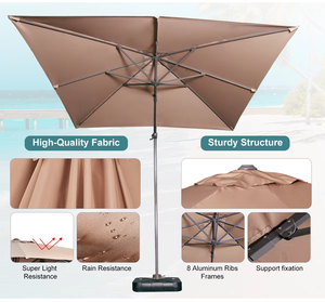 Gran oferta de fábrica, sombrillas de 3m, sombrillas de playa cuadradas con dosel antidecoloración y protección solar de alta calidad baratas - Product Image 5