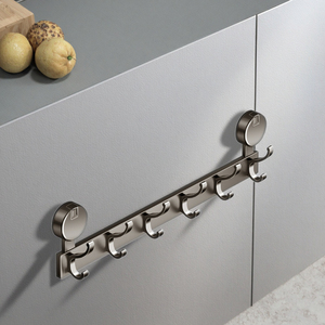Oem kim loại hút cốc cửa móc không đục lỗ liền mạch tường móc nhà bếp phòng tắm lối vào cửa duy nhất móc áo - Product Image 2