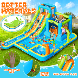 Toboggan aquatique gonflable commercial FBSPORT pour l'été, parc aquatique gonflable, jeu sportif flottant pour adultes, <span class=keywords><strong>mini</strong></span> toboggan gonflable pour <span class=keywords><strong>piscine</strong></span> - Product Image 3