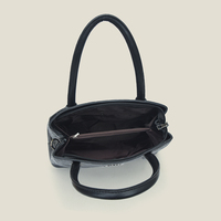 Tas Tangan Tote Bermotif Buaya Kulit Imitasi Dekorasi Logo Logam Tas Selempang Kapasitas Besar yang Dapat Dilepas untuk Belanja Sehari-hari