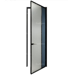 Instime, alta calidad, precio bajo, proveedor dorado, puertas francesas de vidrio templado al ras de <span class=keywords><strong>aluminio</strong></span> de <span class=keywords><strong>segunda</strong></span> <span class=keywords><strong>mano</strong></span> para casa - Product Image 1