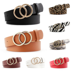Fashion Women Waist <strong>Belt</strong> PU Leather Metal Buckle Heart Pin <strong>Belts</strong> Double Ring <strong>Belt</strong> <strong>for</strong> <strong>Ladies</strong> Leisure Dress <strong>Jeans</strong> Wild Waistband - Product Image 3