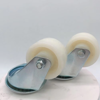 Roue pivotante à roulement à rouleaux de moyenne charge, 80 kg, en nylon résistant à l'usure, 2,5 pouces, jante de 63 mm, 75 mm, roue sans chambre à air