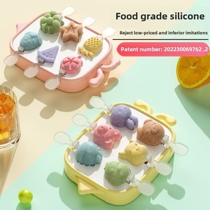 Phim Hoạt Hình Silicone <span class=keywords><strong>Ice</strong></span> Cream Khuôn Cấp Thực Phẩm Popsicle Maker Với <span class=keywords><strong>Cube</strong></span> Và Hình Dạng Hình Bầu Dục DIY Stick Hộp <span class=keywords><strong>Ice</strong></span> Khuôn - Product Image 1