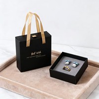 Boîte à tiroir rectangulaire pliable en carton pour bijoux et montres, avec doublure en satin, gaufrage, éponge et logo personnalisé