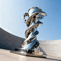 Trophée Sculpté 3D en Acier Inoxydable Poli 2025 – Moulage et Gravure Personnalisables, Couleurs et Logo au Choix, Design Moderne Football et Basketball