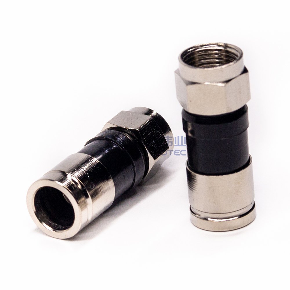 Разъем типа F «папа» «мама» для кабеля RG6, RF коаксиальный F-тип 75 Ом, поворотный на прямой компрессионный разъем для телевизора