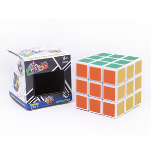 Jinming Hot Heling 3x3 cubo mágico Cubo de velocidad esmerilado pegatina primavera cubo mágico juguete para niños - Product Image 1