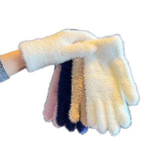 Guantes de Jacquard Acrílicos hasta la Muñeca, Resistentes al Viento, Ecológicos, con Pantalla Táctil, Cálidos para Invierno, para Uso Diario en Clima Frío - Product Image 1