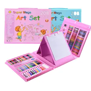 208 Uds. Niños acuarela dibujo lápiz de colores crayón conjunto niños pintura arte Peinture juguetes educativos regalo