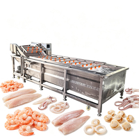 Automatische luchtbelwasmachine SUS304 roestvrij staal fruit groente zeevruchten reinigingsmachine voor voedselverwerkingsbedrijven