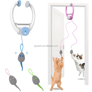 Jouet pour <span class=keywords><strong>chat</strong></span> rétractable automatique à fixer sur la porte, rechargeable par USB, jouet électrique auto-entretenant pour chats d'intérieur - Product Image 1