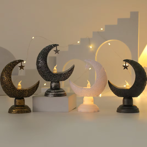 Lampe LED sans flamme en forme de lune et d'étoile pour l'Aïd el-Fitr, à piles, décoration musulmane pour la maison, vente en gros d'usine - Product Image 6