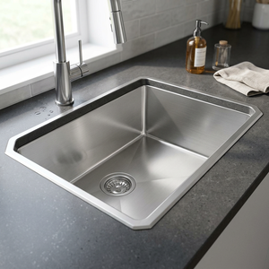 Premium Stainless Steel Single Bowl <b>Kitchen</b> <b>Sink</b> Large Capacity Durable Rust Resistant Modern Style - Product Image 1