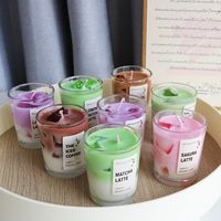 Indoor-Aromatherapie-Kerze Kreative Gelwachs-Partykerze Heimdekoration Atmosphäre Rauchfreie Sojabohnen-Kerze im Becher