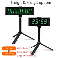 Chronomètre numérique LED portable YIZHI, facile à utiliser, pour la salle de sport, avec télécommande, bouton poussoir, support de table