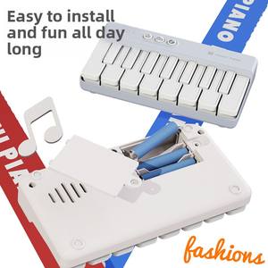 Clavier électronique arc-en-ciel en bambou pour tout-petits, piano musical lumineux avec plusieurs sons, cadeau éducatif précoce unisexe - Product Image 4