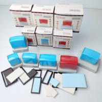 Stempel Flash SK Logo Kustom Busa Lapis Ganda Persegi Panjang 80x50mm 60x30mm Bulat Kotak untuk Kantor Profesional