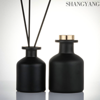 Diffuseur de parfum populaire 100ml 150ml 250ml noir mat sans alcool longue durée avec bâtonnets en fibre noire pour la maison