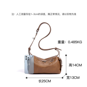2026 Women's Genuine Leather <b>Shoulder</b> Bag Casual Commuter Zipper Closure Cotton Lining Single <b>Strap</b> Spring Design - Product Image 4