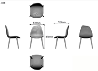 Chaise en résine transparente ambrée personnalisée JingYue, design traditionnel, pour salle à manger et salon, mobilier commercial haut de gamme populaire fait main