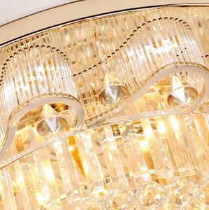 Lámpara colgante de cristal LED de lujo moderna, lámpara de techo rectangular dorada con Base de aluminio para el hogar, oficina, Hotel, boda - Product Image 3