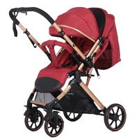 Poussette bébé pliable compacte avec poignée réversible, légère, de luxe, pliable, pour bébé