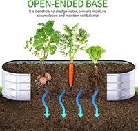 Outdoor Galvani zed Raised Garden Bed Kit Pflanzer Erhöhte Garten boxen Oval Großes Metall für Gemüse