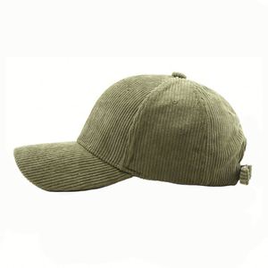 Casquette de baseball chaude en velours côtelé unie à visière incurvée pour femme, idéale pour le sport en extérieur en automne et en hiver - Product Image 5