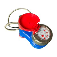Compteur d'eau chaude vertical en fonte de 25 mm à lecture à distance 90 ° C pour système de chauffage d'hôtel
