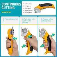 Ciseaux électriques sans fil VLOXO 4.2V, coupeur rotatif professionnel, bricolage, industrie, tissu, cuir, artisanat, moteur sans balais, 2000mAh