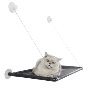 Moderne süße Plüsch Katze Fenster Hängematte abnehmbare Saugnapf <span class=keywords><strong>PVC</strong></span> Leinen Material Barsch Bett für Haushalt Haustiere fest für den Schlaf - Product Image 1