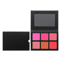 Palette de fard à joues noir végétalien personnalisée de haute qualité DIY poudre imperméable à l'eau Palette de fard à joues pour peau claire de marque privée vente en gros
