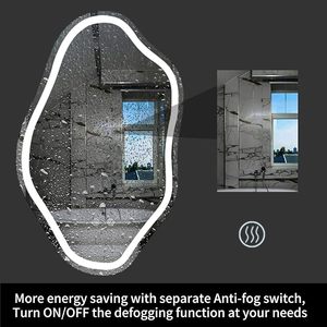Đám mây không thường xuyên led phòng tắm Gương đèn chống sương mù Dimmable có thể điều chỉnh 3 màu sắc cri90 + nút cảm ứng thắp sáng phòng tắm - Product Image 3