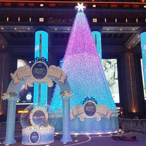 شجرة عيد الميلاد العملاقة الفاخرة الحديثة المصنوعة يدويا تصميم جديد 15ft 20ft 25ft 30ft للمناظر الطبيعية في الهواء الطلق - Product Image 4