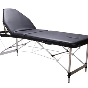 Venta al por mayor cama facial de espuma-Mesa de masaje de altura plegable y ajustable, mesa de masaje portátil con espuma Ultra gruesa