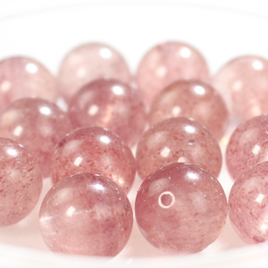 Strawberry Crystal Loose Beads Round 10.5 Mm Smooth Surface For Women's <b>Bracelet</b> DIY Accessories Wholesale - Product Image 3