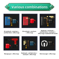 Ensemble de tasses de bureau 3 en 1 et bloc-notes A6 avec stylo en bois, idées de cadeaux promotionnels d'affaires pour Thanksgiving