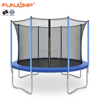 Trampoline de jardin certifié GS de 8 pieds sur 10 pieds avec filet de protection pour enfants et adultes, idéal pour le fitness