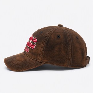 T&L Custom Chenille Embroidery Logo 6-Panel Corduroy Adjustable Sports Cap Vintage Retro <b>Dad</b> <b>Hat</b> Wholesale OEM - Product Image 4