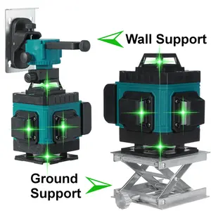 Mới công nghiệp lớp 4D 16 dòng màu xanh lá cây 360 độ tự động tự san lấp mặt bằng laser mức độ quay chéo đo