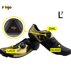 Fitgo Supper sepatu sepeda MTB serat karbon, sepatu sepeda kunci Fitgo Dial Fit dengan tali sepatu freelock, sistem renda untuk sepatu bersepeda - Product Image 6