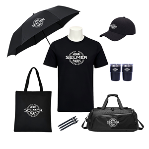 Set de Regalo Promocional Empresarial: Camiseta Negra, Paraguas, Gorra, Bolsa de Mano, Vaso Térmico, Bolsa de Gimnasio con Logotipo Personalizado para Regalos Corporativos - Product Image 1