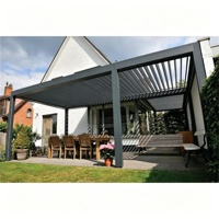 Pérgola Retráctil Motorizada Europea con Sensor de Lluvia y Presión, Estructura de Aluminio con Recubrimiento en Polvo
