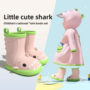 مجموعة أحذية معطف واق من المطر برسوم كرتونية لطيفة للأطفال ملابس خارجية مضادة للماء للتخييم المدرسي للاستخدام الخارجي للأولاد GirlsCustomizableLogo - Product Image 5