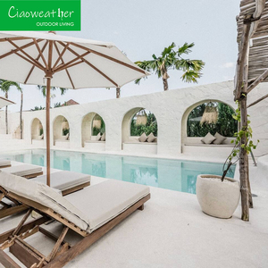 <span class=keywords><strong>Chaise</strong></span> longue <span class=keywords><strong>de</strong></span> jardin en <span class=keywords><strong>bois</strong></span> pour l'extérieur, idéale pour les hôtels, les centres <span class=keywords><strong>de</strong></span> villégiature et les plages, avec coussin imperméable - Product Image 5